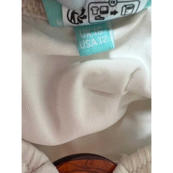 MELISSA ODABASH Barbuda Strapless Ribbed ivory Swimsuit size US 12 - Picture 8 of 10